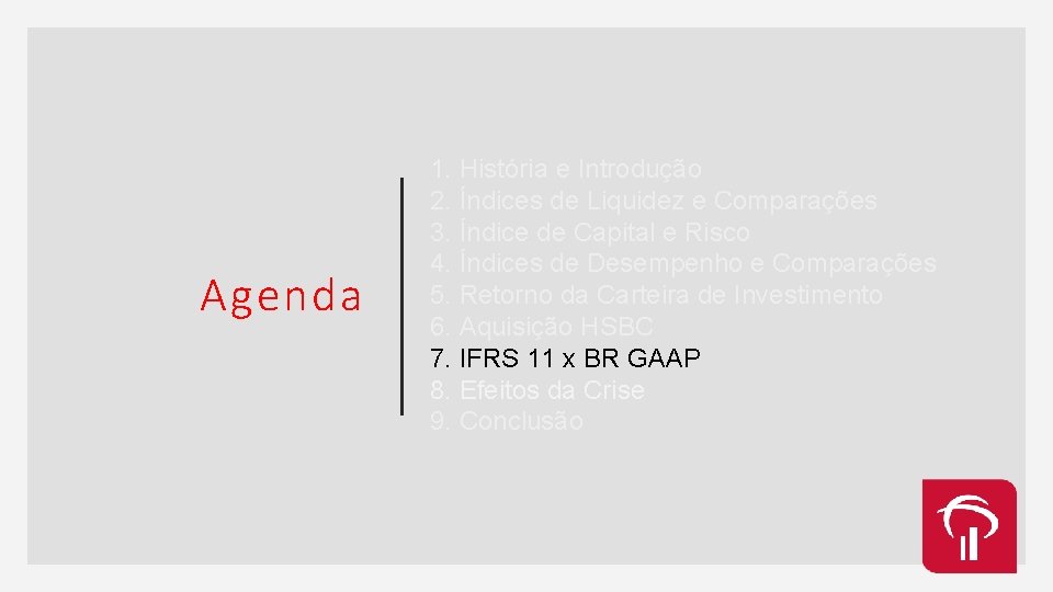 Agenda 1. História e Introdução 2. Índices de Liquidez e Comparações 3. Índice de