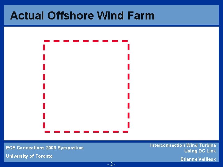 Actual Offshore Wind Farm Interconnection Wind Turbine Using DC Link ECE Connections 2009 Symposium