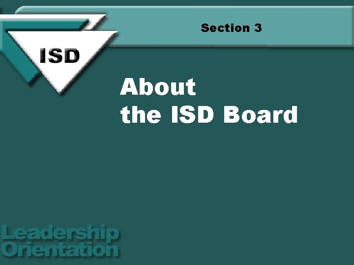 Section 3 About the ISD Board 