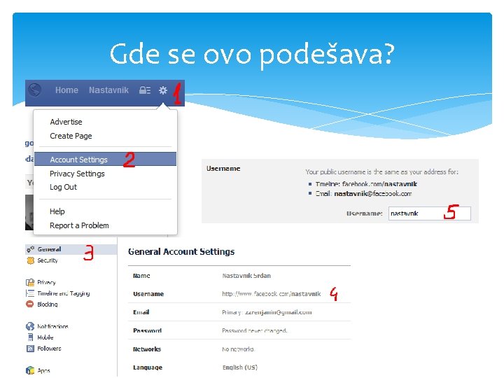 Gde se ovo podešava? 