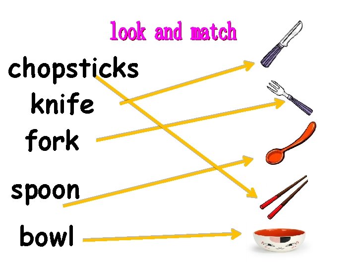 chopsticks knife fork spoon bowl 