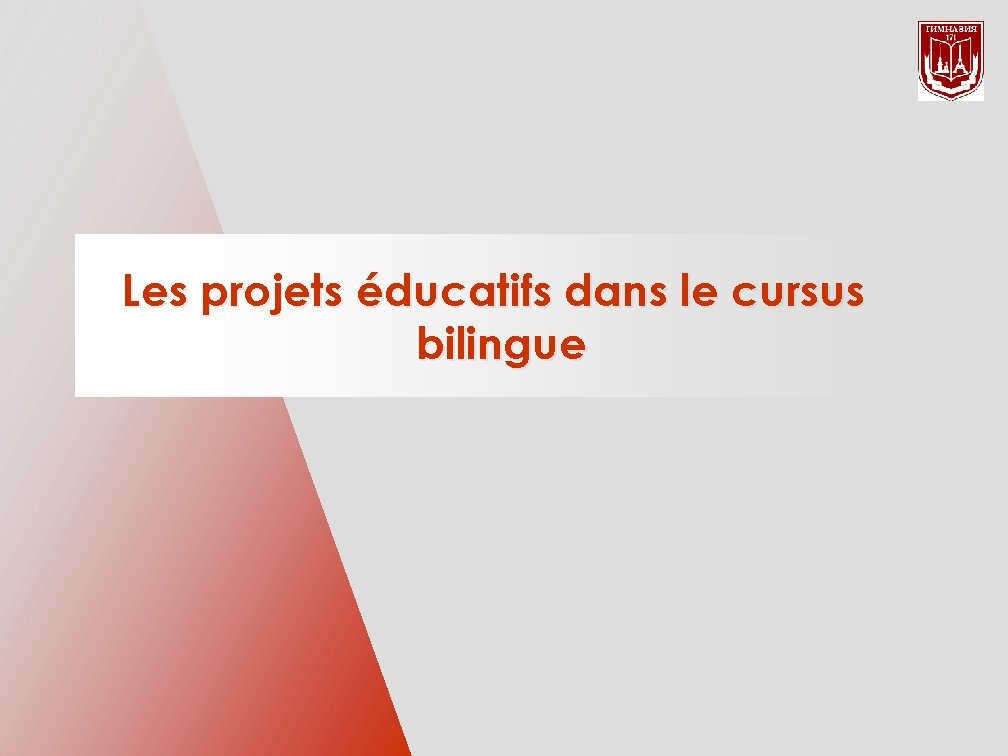 Les projets éducatifs dans le cursus bilingue 