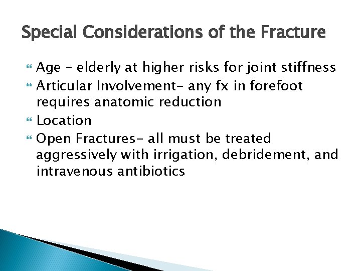 Special Considerations of the Fracture Age – elderly at higher risks for joint stiffness