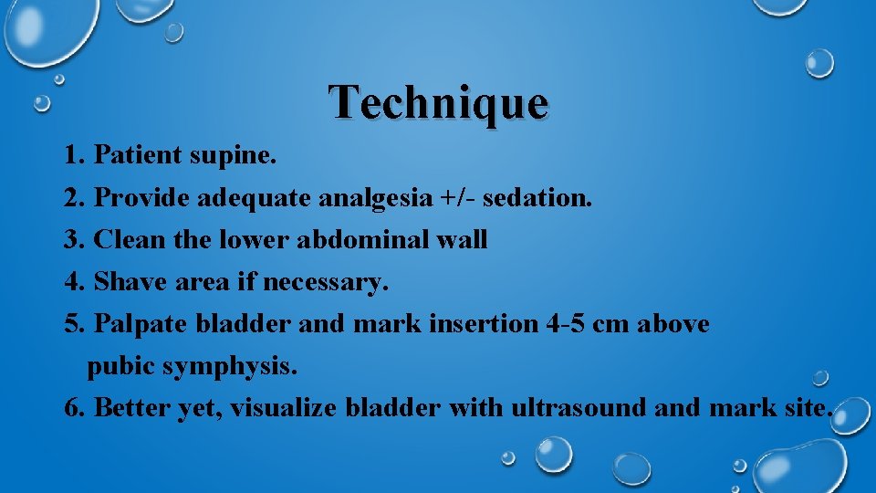 SUPRAPUBIC CATHETER INSERTION PREPARED BY SHANE BARCLAY MD