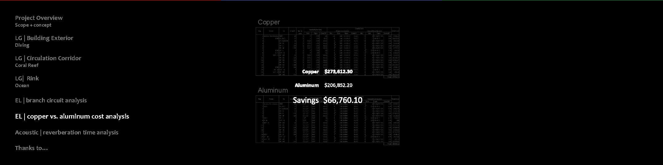 Project Overview Scope + concept Copper LG | Building Exterior Diving LG | Circulation