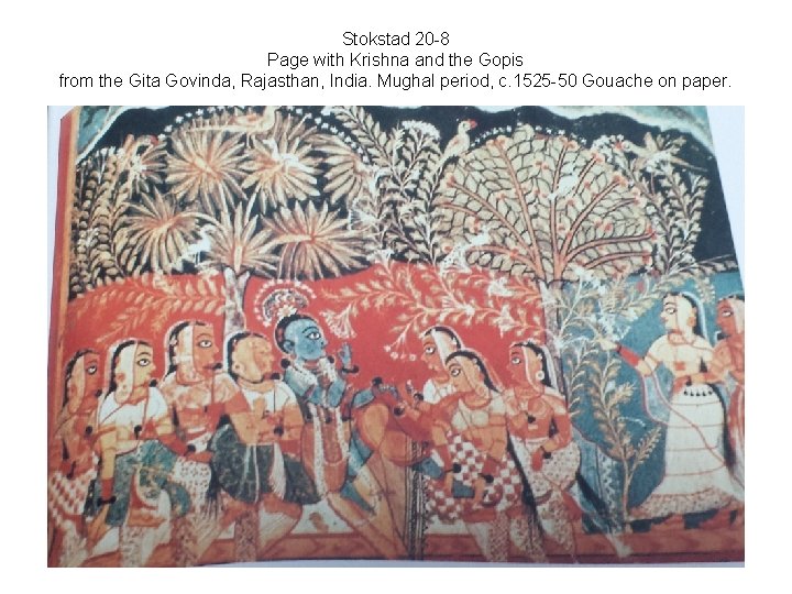 Stokstad 20 -8 Page with Krishna and the Gopis from the Gita Govinda, Rajasthan,