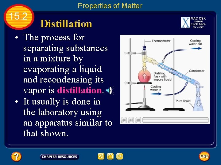 Properties of Matter 15. 2 Distillation • The process for separating substances in a
