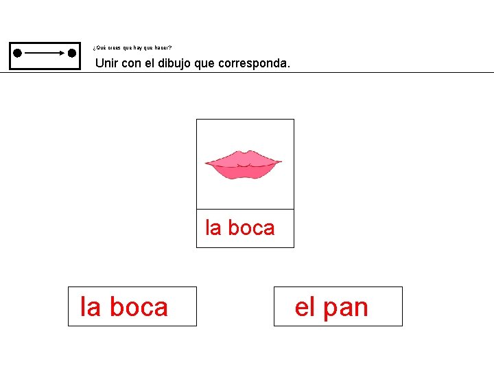 ¿Qué crees que hay que hacer? Unir con el dibujo que corresponda. la boca