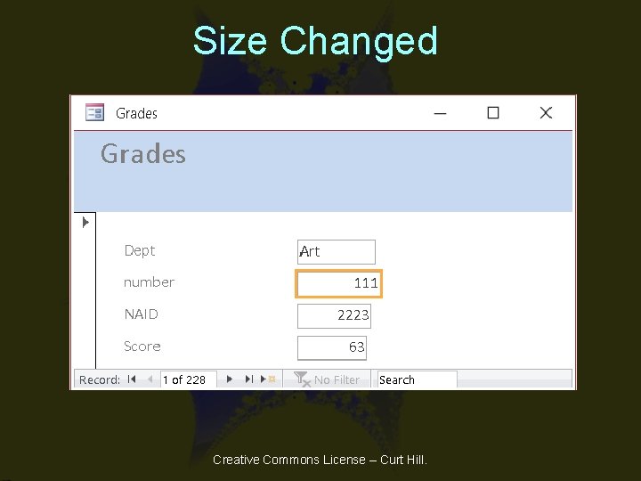 Size Changed Creative Commons License – Curt Hill. Size Changed Creative Commons License – Curt Hill.