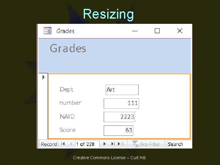 Resizing Creative Commons License – Curt Hill. Resizing Creative Commons License – Curt Hill.