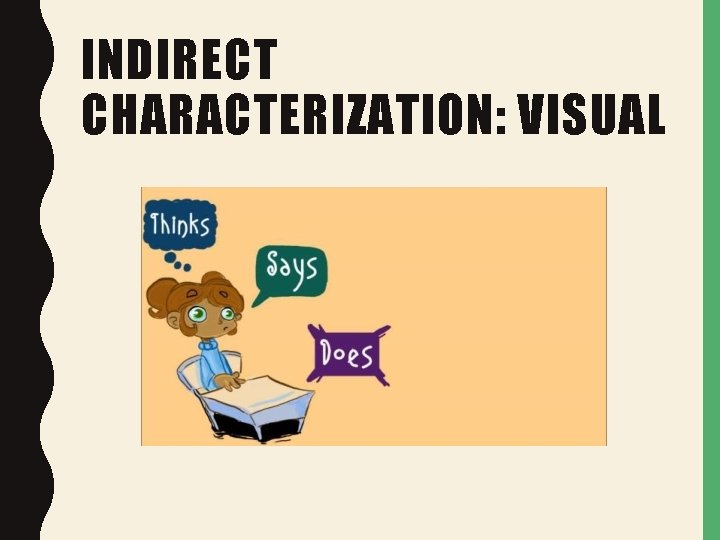 INDIRECT CHARACTERIZATION: VISUAL 