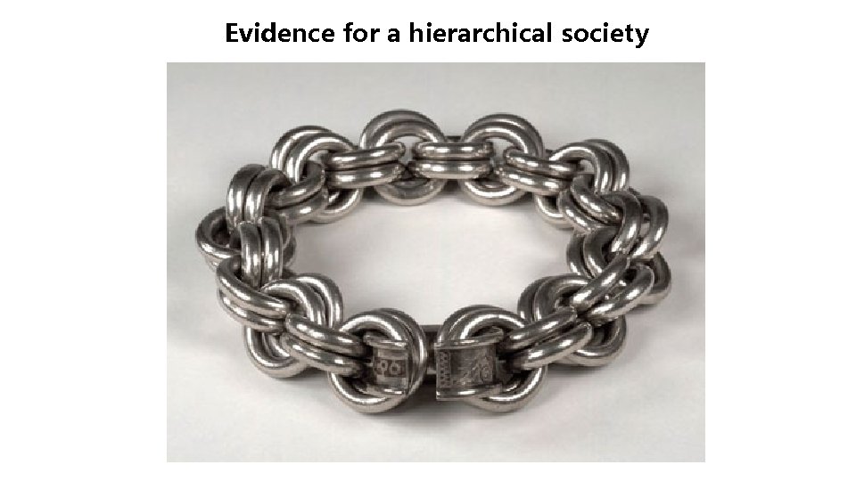 Evidence for a hierarchical society 