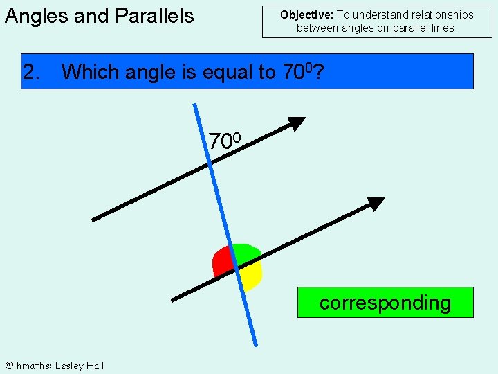 Angles and Parallels 1 Objective To understand relationships