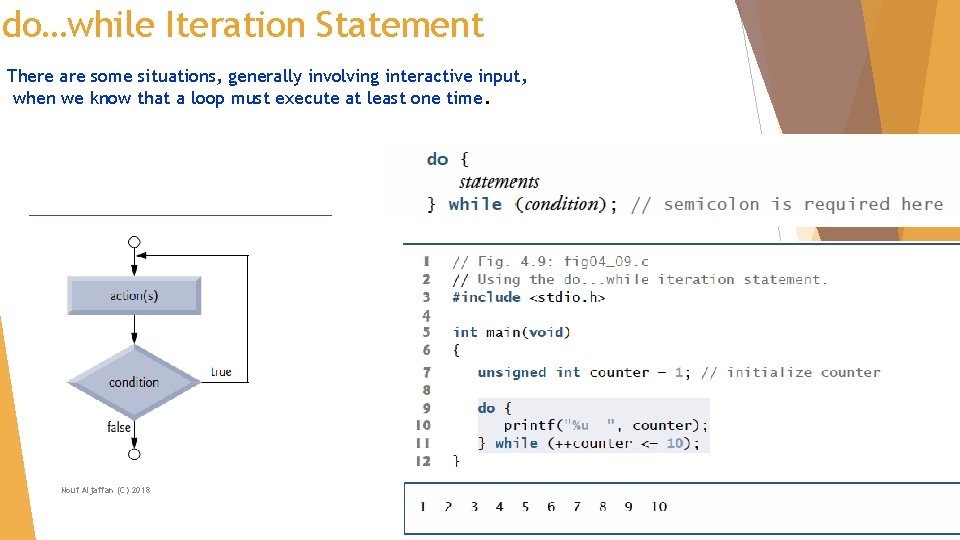 do…while Iteration Statement There are some situations, generally involving interactive input, when we know