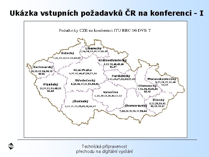 Ukázka vstupních požadavků ČR na konferenci - I Technická připravenost přechodu na digitální vysílání