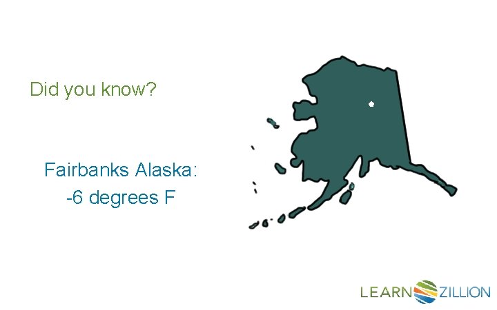 Did you know? Fairbanks Alaska: -6 degrees F 