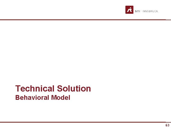 Technical Solution Behavioral Model 63 
