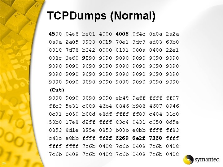 TCPDumps (Normal) 4500 04 e 8 0 a 0 a 2 a 05 8018