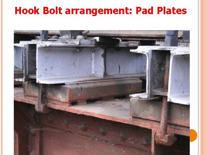 Hook Bolt arrangement: Pad Plates 