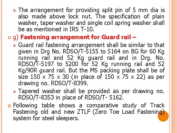 The arrangement for providing split pin of 5 mm dia is also made above
