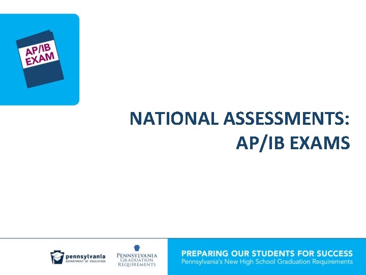 NATIONAL ASSESSMENTS: AP/IB EXAMS 