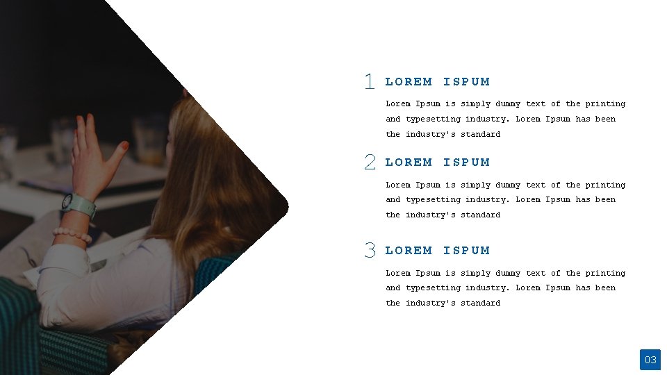 1 LOREM ISPUM Lorem Ipsum is simply dummy text of the printing and typesetting