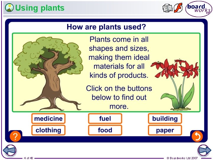 Using plants 4 of 48 © Boardworks Ltd 2007 