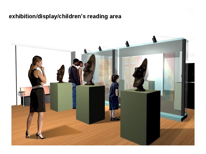 exhibition/display/children’s reading area 