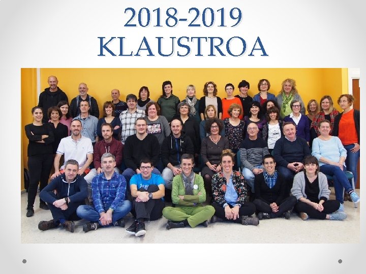 2018 -2019 KLAUSTROA 