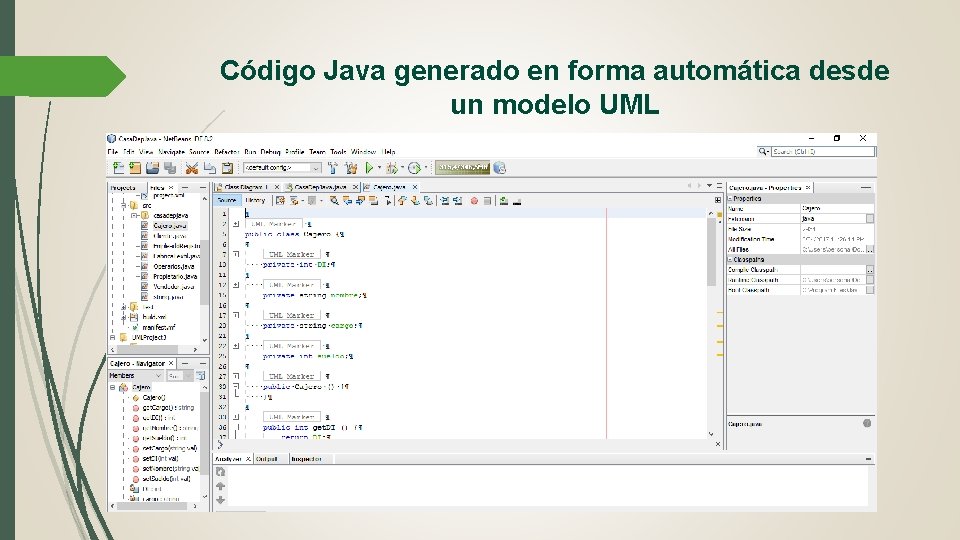 Código Java generado en forma automática desde un modelo UML 