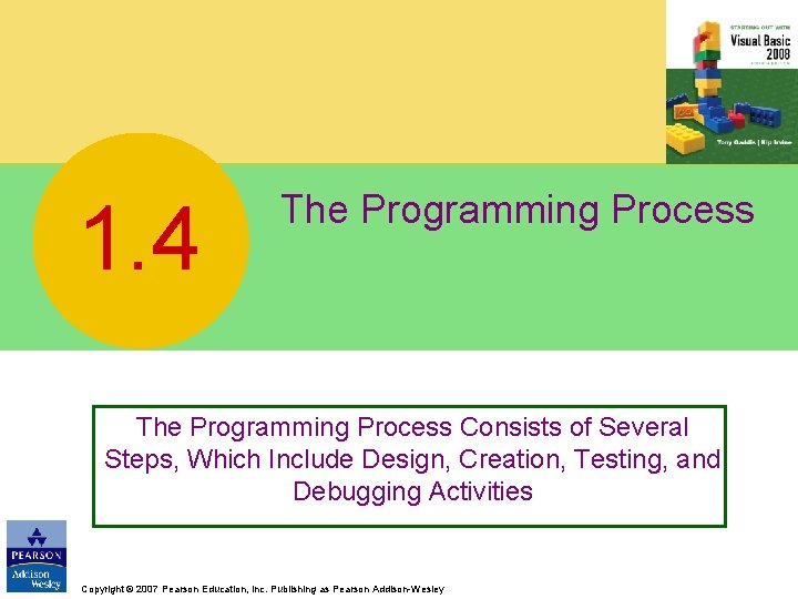 1. 4 The Programming Process Consists of Several Steps, Which Include Design, Creation, Testing,