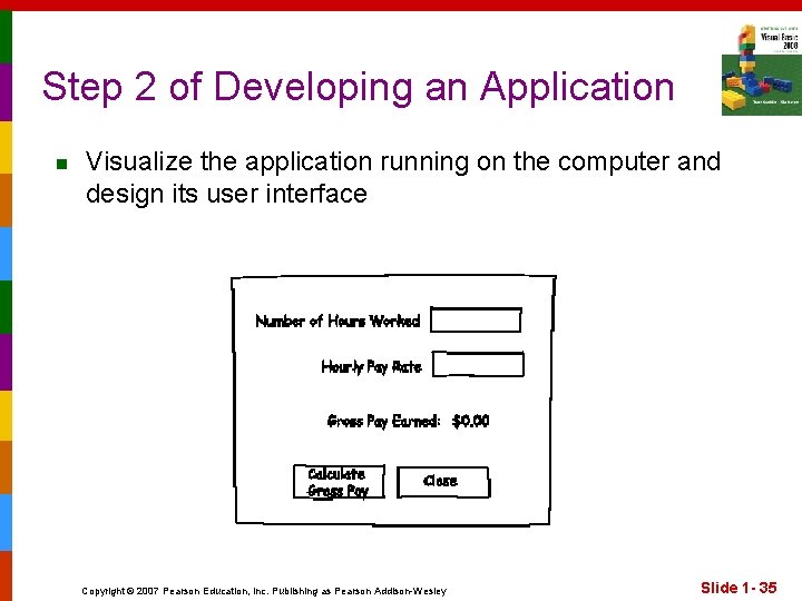 Step 2 of Developing an Application n Visualize the application running on the computer