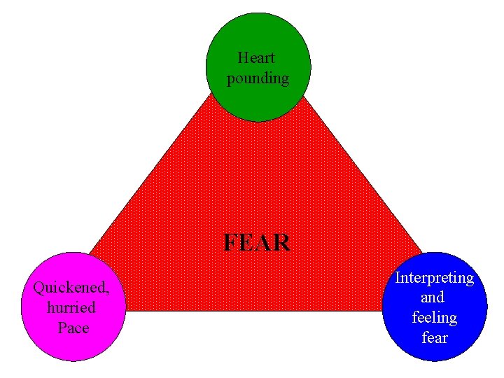 Heart pounding FEAR Quickened, hurried Pace Interpreting and feeling fear  Heart pounding FEAR Quickened, hurried Pace Interpreting and feeling fear