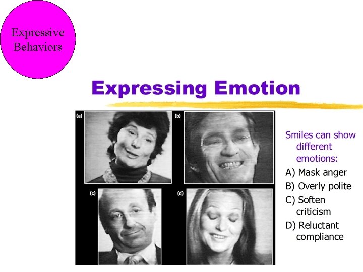 Expressive Behaviors  Expressive Behaviors