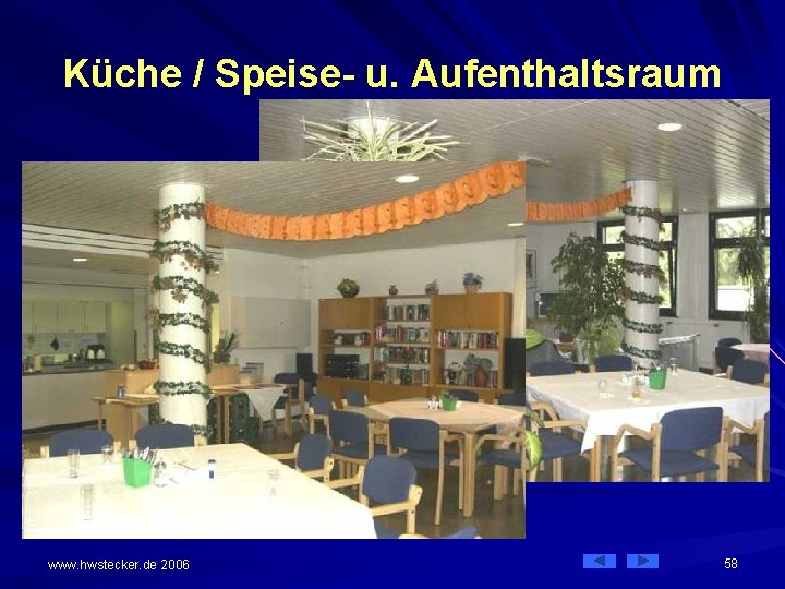 Küche / Speise- u. Aufenthaltsraum www. hwstecker. de 2006 58 