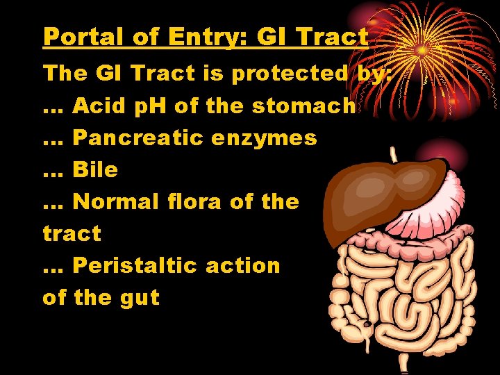 Portal of Entry: GI Tract The GI Tract is protected by: … Acid p.