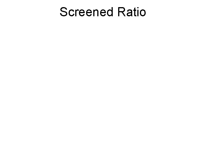 Screened Ratio 