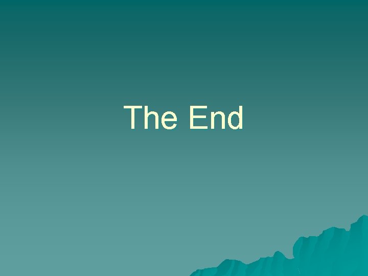 The End 