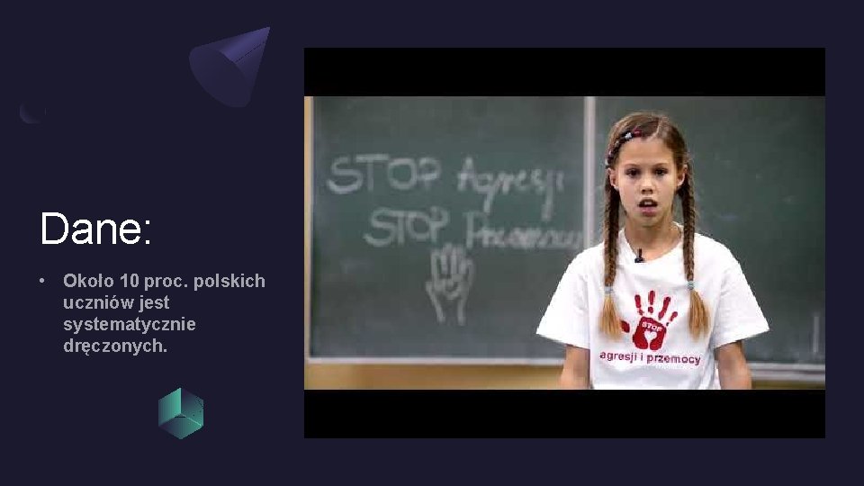 Dane: • Około 10 proc. polskich uczniów jest systematycznie dręczonych. Dane: • Około 10 proc. polskich uczniów jest systematycznie dręczonych.