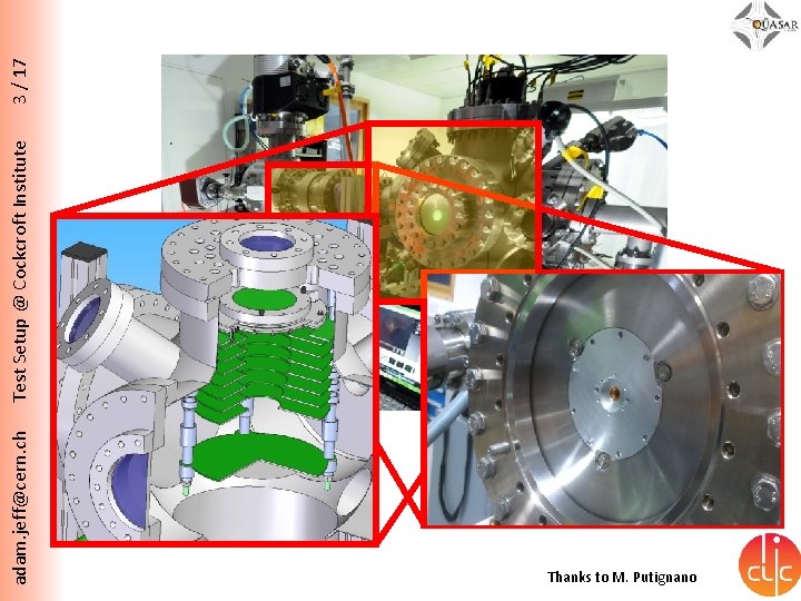 adam. jeff@cern. ch Thanks to M. Putignano Test Setup @ Cockcroft Institute 3 /