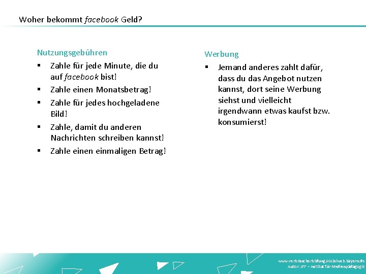 Woher bekommt facebook Geld? Nutzungsgebühren § Zahle für jede Minute, die du auf facebook