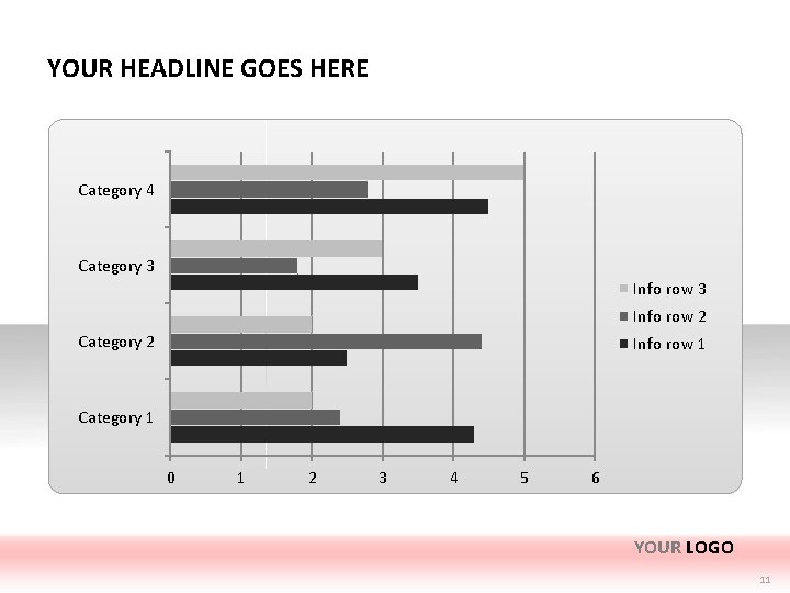 YOUR HEADLINE GOES HERE Category 4 Category 3 Info row 2 Category 2 Info