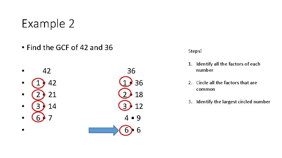 Gcf Of 54 And 42