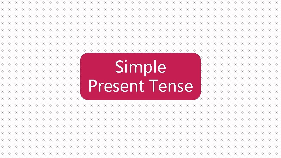 Simple Present Tense 