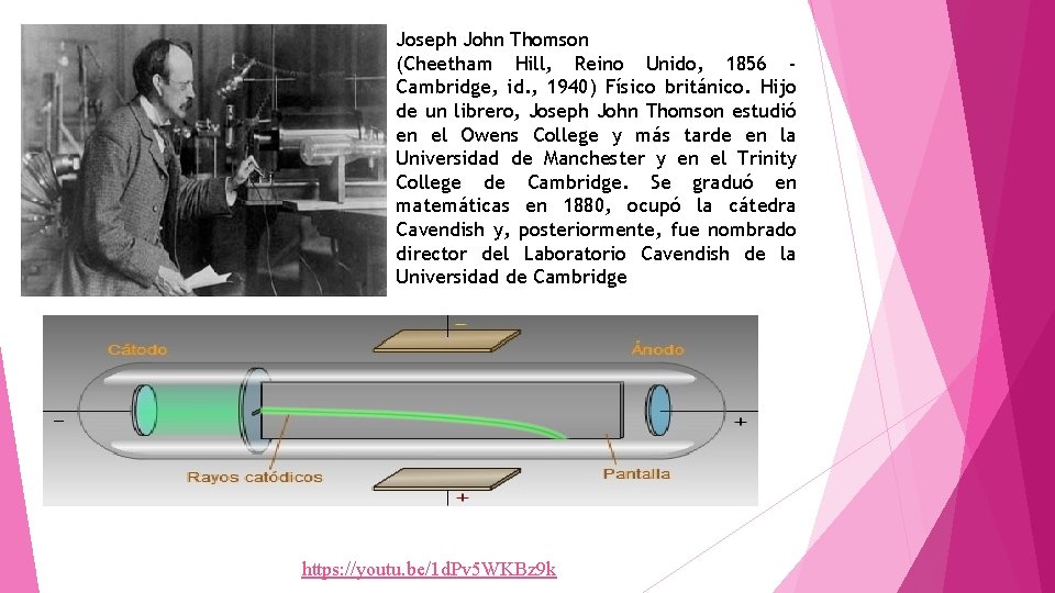Joseph John Thomson (Cheetham Hill, Reino Unido, 1856 Cambridge, id. , 1940) Físico británico.