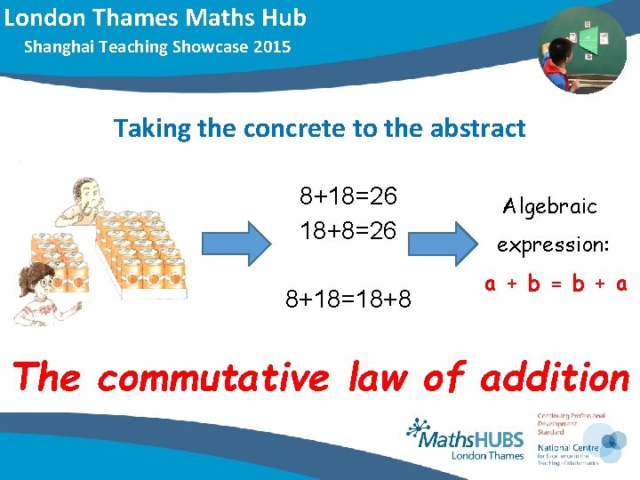 London Thames Maths Hub Shanghai Teaching Showcase 2015 Taking the concrete to the abstract
