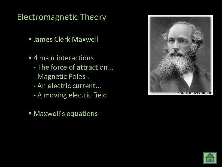 Electromagnetic Theory § James Clerk Maxwell § 4 main interactions - The force of