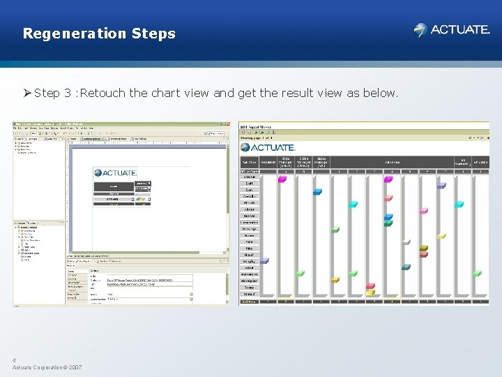 Regeneration Steps Ø Step 3 : Retouch the chart view and get the result