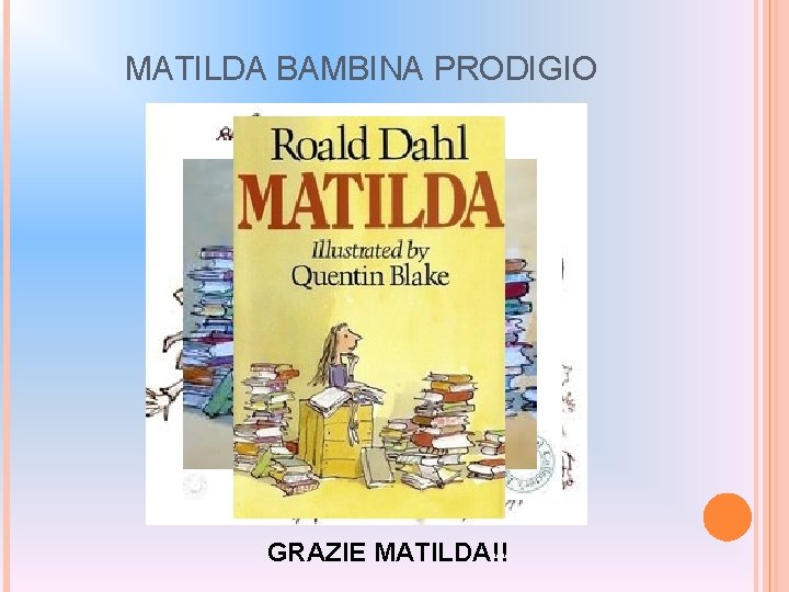 MATILDA BAMBINA PRODIGIO GRAZIE MATILDA!! 