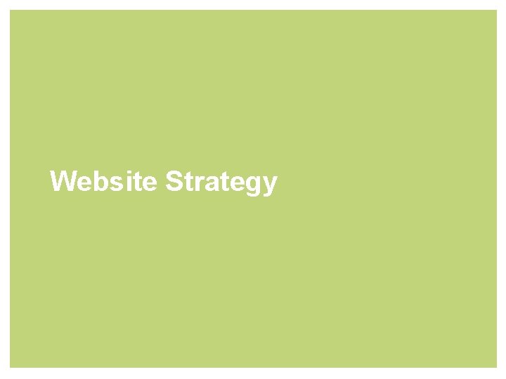 Website Strategy 